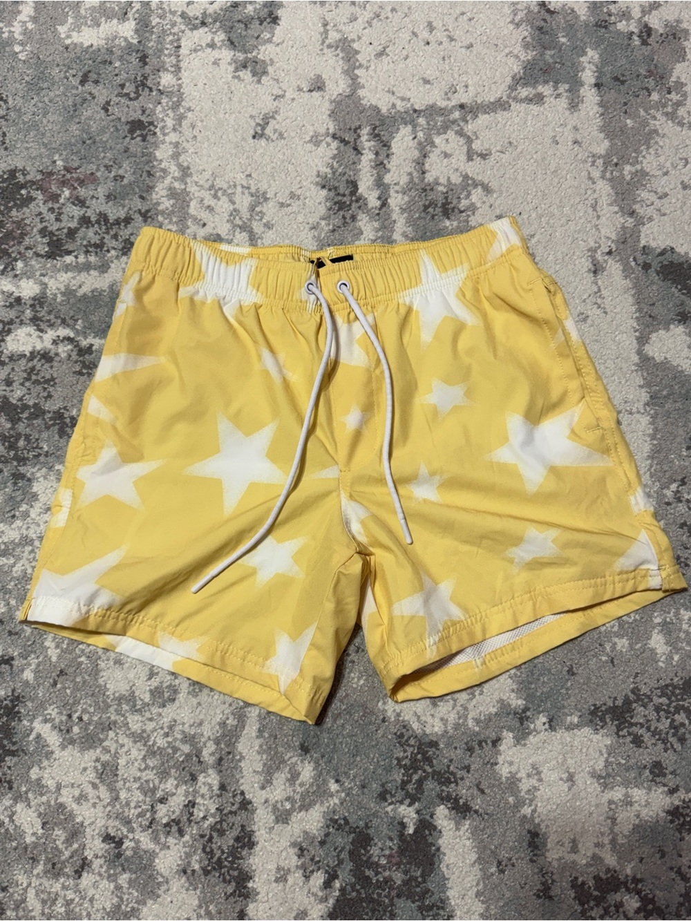 Cotton On Yellow Star Print Swim Trunks